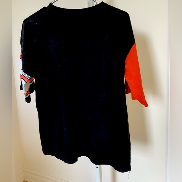 Black and Orange Asymmetric Tee - Picture 2 of 2